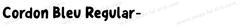 Cordon Bleu Regular字体转换